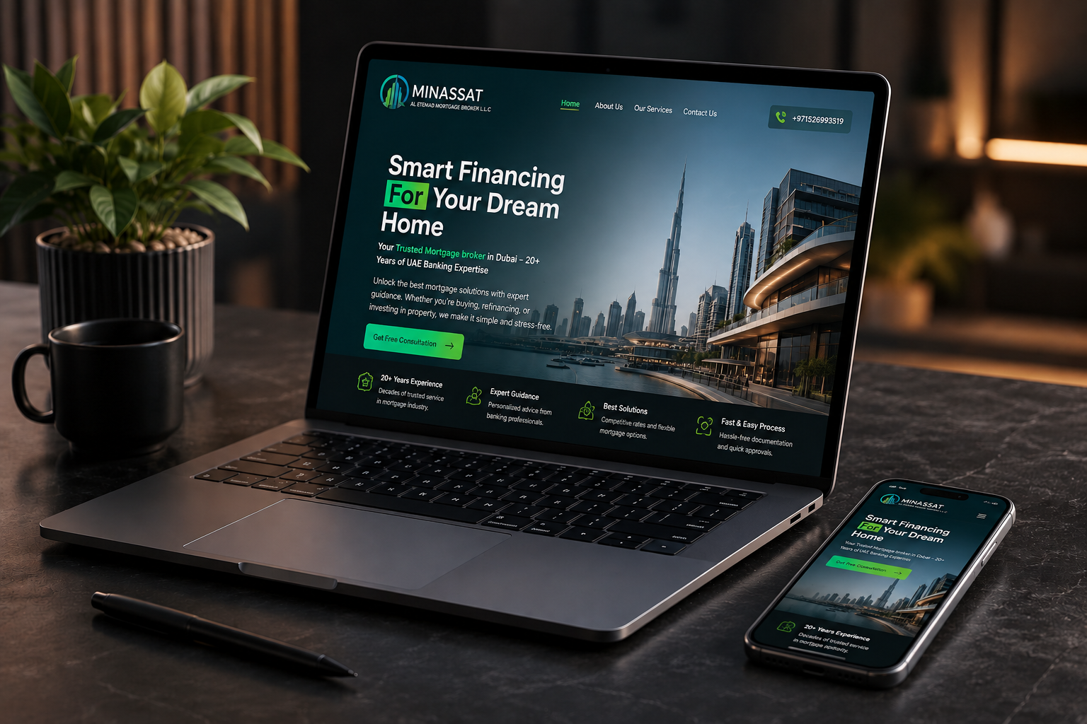 Minassat Al Etemad website development project