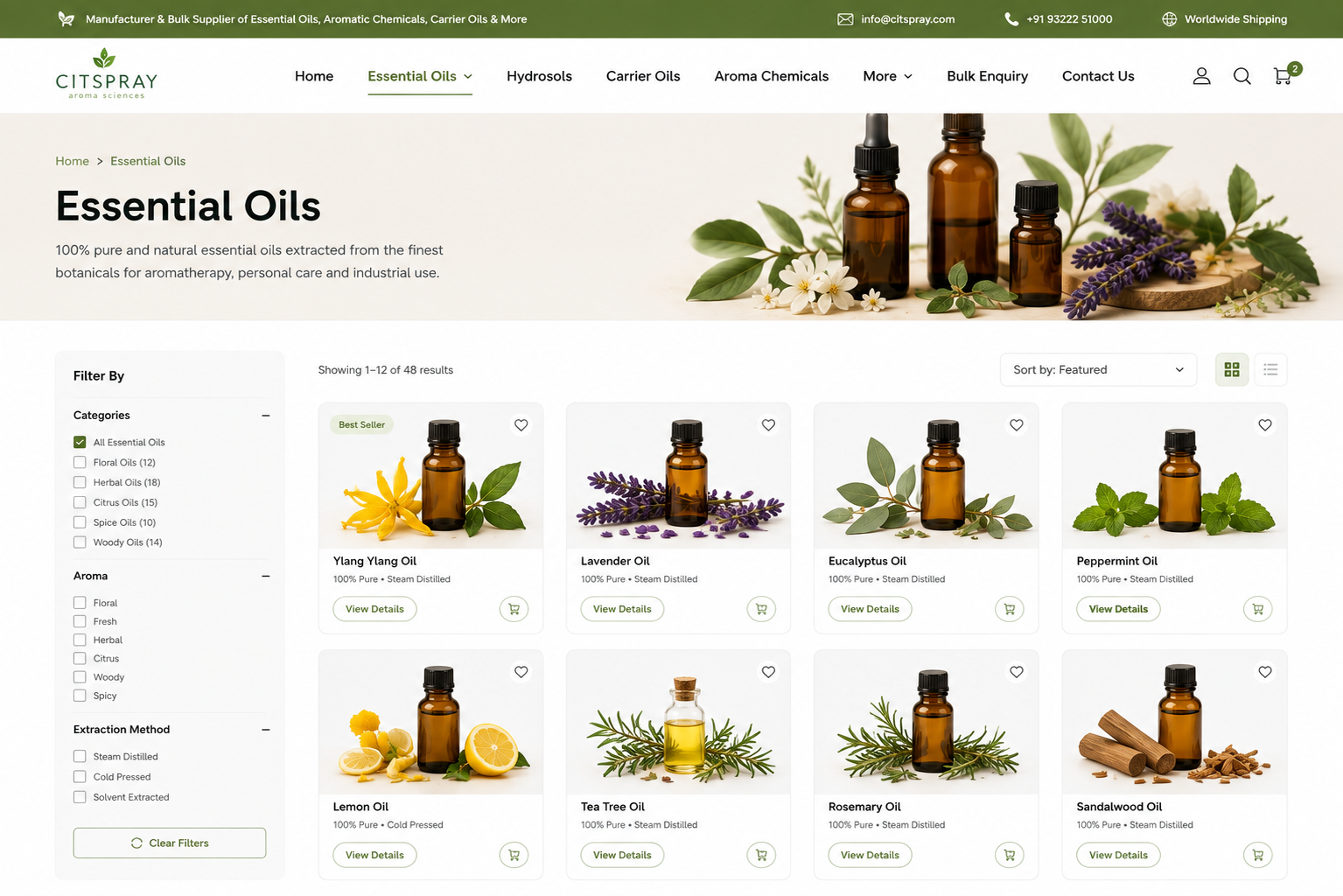CitSpray website product page